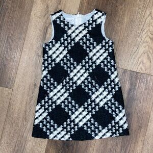 Talbots Black & White Sheath Dress Tweed Wool Lined Party Formal Wedding 2T